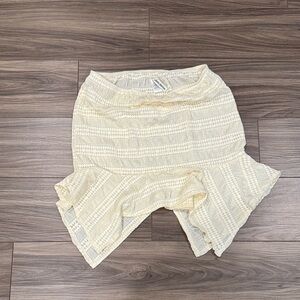 Dippin daisys Cream Ruffle Hem Women's Skirt/coverup